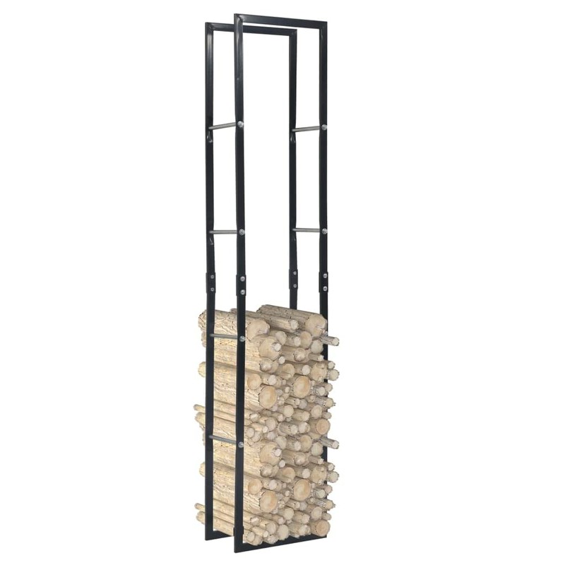 vidaXL Heavy-Duty Steel Firewood Rack - Large Rectangular Log Storage