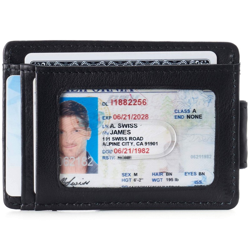 Alpine Swiss Harper Mens RFID Slim Money Clip Front Pocket