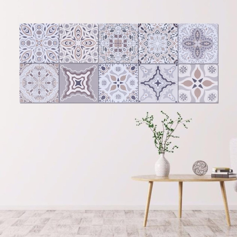 10pcs Self adhesive PVC Tile Floor Stickers Bathroom Kitchen Wall