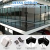 Railing Glass Clamps for Pool, 4 Pack, Glass Balustrade Clamp
