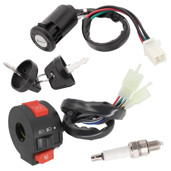Greluma 4-Wire Ignition Key with Cap + Left Starter Switch