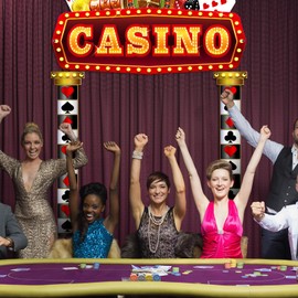 Peryiter 3 Pcs Casino Movie Night Porch Sign Banner Movie Casino Theme Party Decorations VIP Door Entrance Banner Movie Theater Welcome Porch Sign Red Carpet Party Decoration (Casino Night)