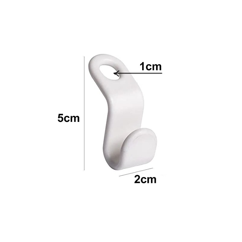 otylzto 50PCS(or100) Hanger Hooks for Plastic Clips Clothes Space Saving