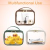 HARFINGTON 3pcs Clear Toiletry Bag PVC Large Waterproof Transparent Makeup