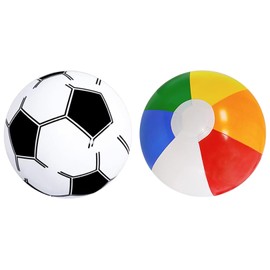 Pack of 2 Water Balls, Inflatable Beach Ball, Children's Water Ball, Rainbow Beach Ball, Children's Water Inflatable, Pool Water Balls, Summer Beach Swimming Pool Toy Ball for Children