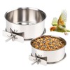2 Pack Stainless Steel Bird Food Bowl Small Bird Feeding