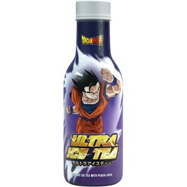 ULTRA ICE TEA Bio Eistee – Veganes Schwarzteegetränk mit dem Dragon Ball Charakter Gohan – Erfrischender Pfirsich-Geschmack – 1 x 500 ml Einweg