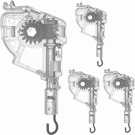 4pcs 2" Low Profile Wand Tilter Mechanism with 7/32" Hexagon Shaped Gear Hook Connection for Low Rail Horizontal Wood and Faux Wood Blinds headrail