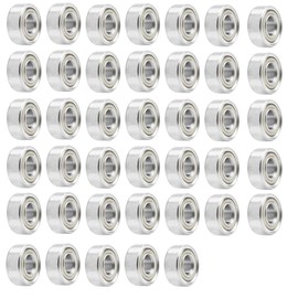 Pack of 40 Ball Bearings, Mini Deep Groove Ball Bearings, 693ZZ Made of Carbon Steel, High Precision Bearings for Skateboards, Inline Skates and Small Mechanical Applications
