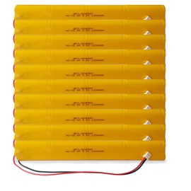 GLEPOWEER BBAT0043A Ni-Cd 1200mAh 9.6V 900mAh Emergency Light Lighting Fixture Battery Compatible with ELBB003 ELB-B003 ELB-B004 ELBB004 OSI OSA228 DANTONA CUSTOM-306-U BBAT0044A BAA-96 (10 Pack)