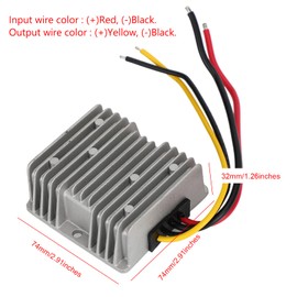 Topteng DC Converter Power Converter, Highly Efficient Waterproof Voltage Converter 12 V to 48 V, 4 A Output