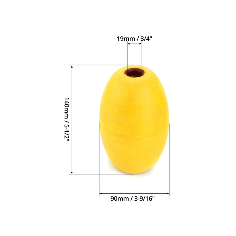 QWORK Oval Water Float, 6 Pack, 1/2" Hole, 3.5" x
