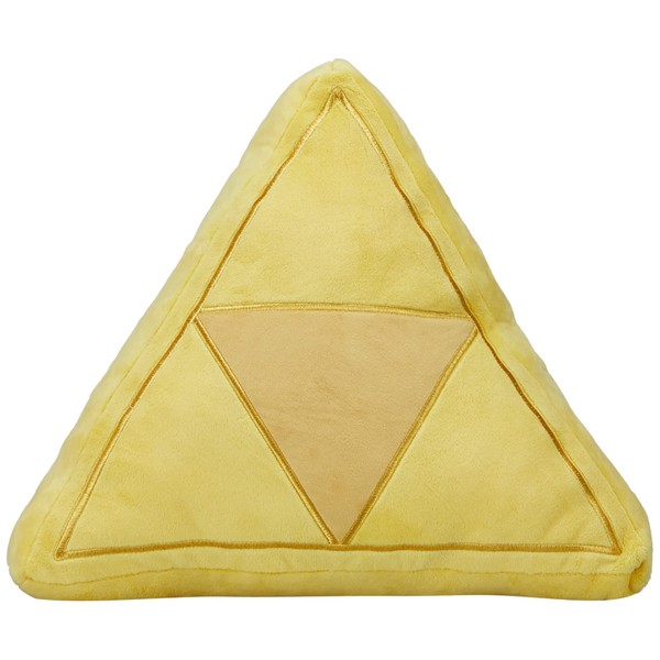 SAN-EI ZZ06 Legend of Zelda Miscellaneous Goods, Plush Cushion, Triforce, W 15.7 x D 3.1 x H 14.2 inches (40 x 8 x 36 cm)