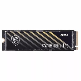 MSI SPATIUM M460 PCIe 4.0 NVMe M.2 1TB - Internal Solid State Hard Drive, 5000 MB/s Read and 4500 MB/s Write, 3D NAND, Integrated Data Security, Center, 600 TBW