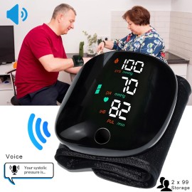 SOFIA Automatic Digital Wrist Blood Pressure Monitor BP Machine Cuff LED Heart Rate