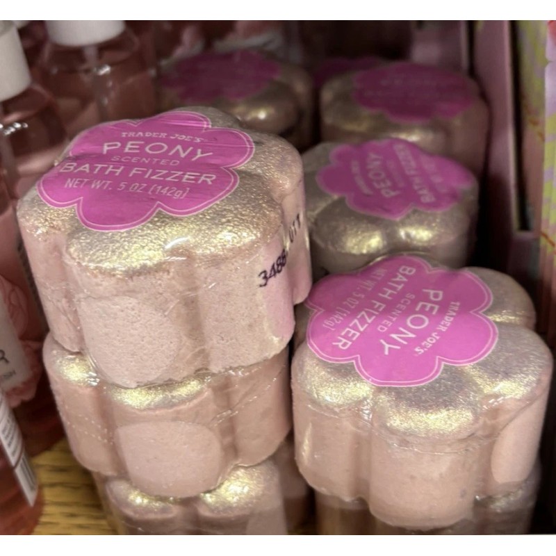 Trader Joe's 3x Trader Joes Peony Scented Bath Fizzer -
