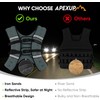 APEXUP Weighted Vest with 5lbs/10lbs/15lbs/20lbs/25lbs/30lbs Weights and Reflective Stripe, Weight