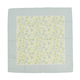 Friends Hill IS-260-162 Cool Scarf, Flower Breeze, Green, 20.9 x 21.9 inches (53 x 53 cm), Heatstroke Prevention, Cool, Cool
