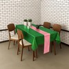 zsccxq Pink & Green Holographic Tablecloth Satin Table Runner 40"