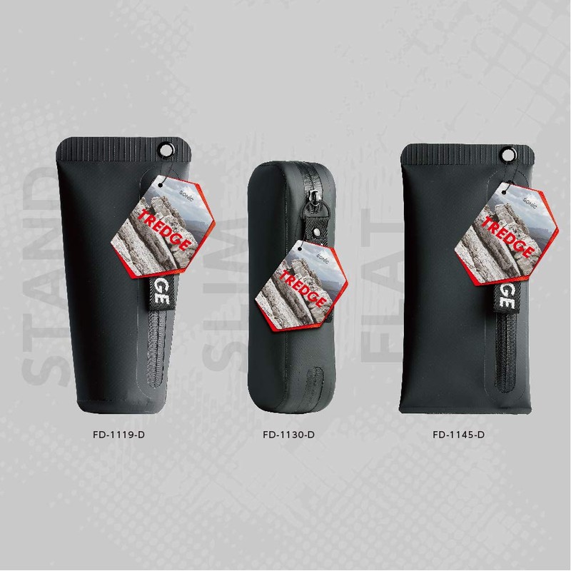 Sonic FD-1145-D Trekge Flat Black Pencil Case