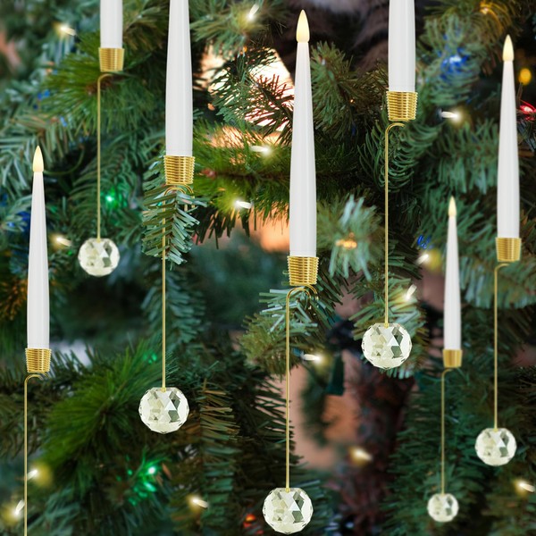 JOIONE Christmas Tree Candles with Remote Timer, 12 Pack Flameless