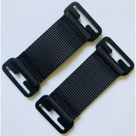 Camellia Model Harness Waist Belt Holder, Black, 2-Pack, Harness Type Safety Belt Waist Belt Fixing Hardware, Fabric Type