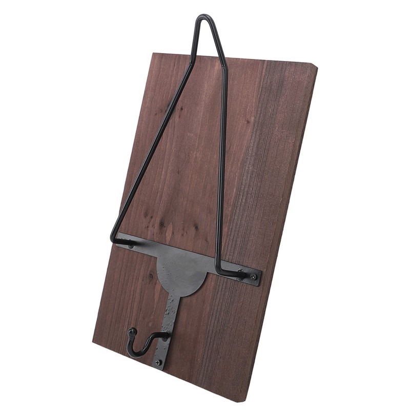 Motorcycle Helmet Rack with Jacket Hook Wood and Iron Wall