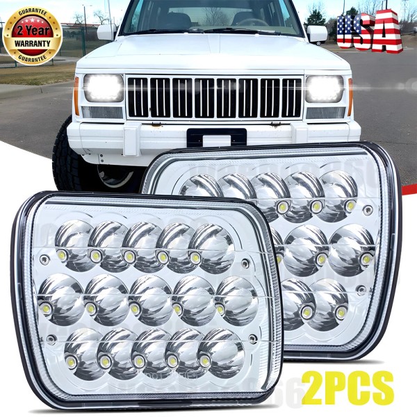 Unbranded For Jeep Cherokee XJ 1984-2001 Chrome Pair 5x7" 7x6"