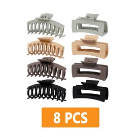 Traziewell Claw Clip Hair Pieces Claw Clips for Thin Hair Double Row Teeth Hair Clamps Matte Non Slip Hair Accessories for Women and Girls Ladies High Ponytail 0912