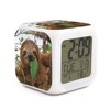 Kukuzql Cute Animal Sloth 7 Colors LED Changing Digital Alarm