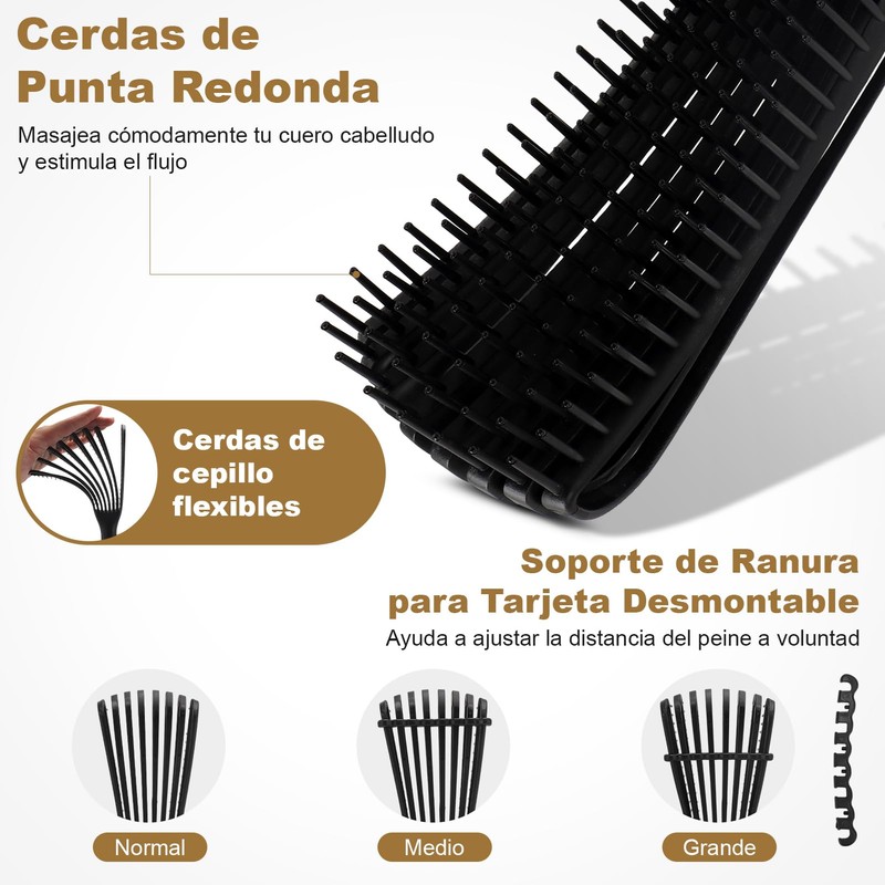 Peine de Madera Bambu,Peine de Bambu,Peine para Masaje con Bolsa