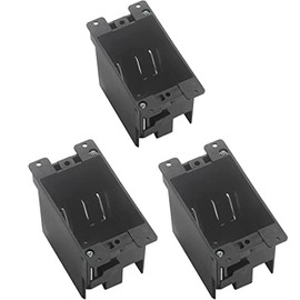 Newhouse Hardware Old Work Electrical Outlet Box for Residential and Light Commercial Remodel, 1 Gang, 14 CuIN, 3-Pack (AG114R-3)
