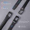SENDEFN Men's Leather Belt 1 3/8" Automatic Ratchet Buckle Slide