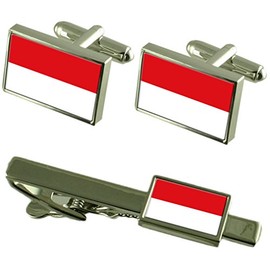 Salzburg Flag Cuff Links Ties Matching Same Fabric Box Set