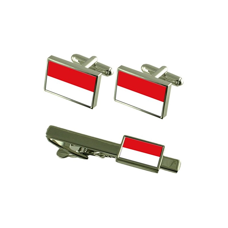Salzburg Flag Cuff Links Ties Matching Same Fabric Box Set