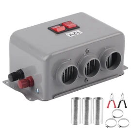 12 Volt car Heater, 800w 12v Heater 12V Compact Car Heater 3 Hole 600W‑800W Winter Fast Heating Warmer Frost Removing Low Noise Small 12v car Heater