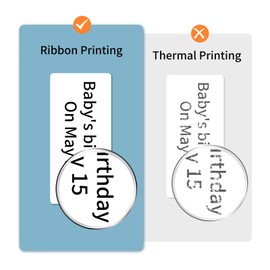 NIIMBOT B18 Compatible Labeling Ribbon, Replacement Refill Tapes for Thermal Transfer Label Printer, Legible Printing, Long Lasting Non Fade, Up to 16 Meters (Black)
