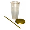 Innova 5 Vasos Reusables Con Popote Glitter 24 Oz