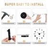 Soledi Wall Clock with 3D Visual Sticker, DIY Wall Clocks,