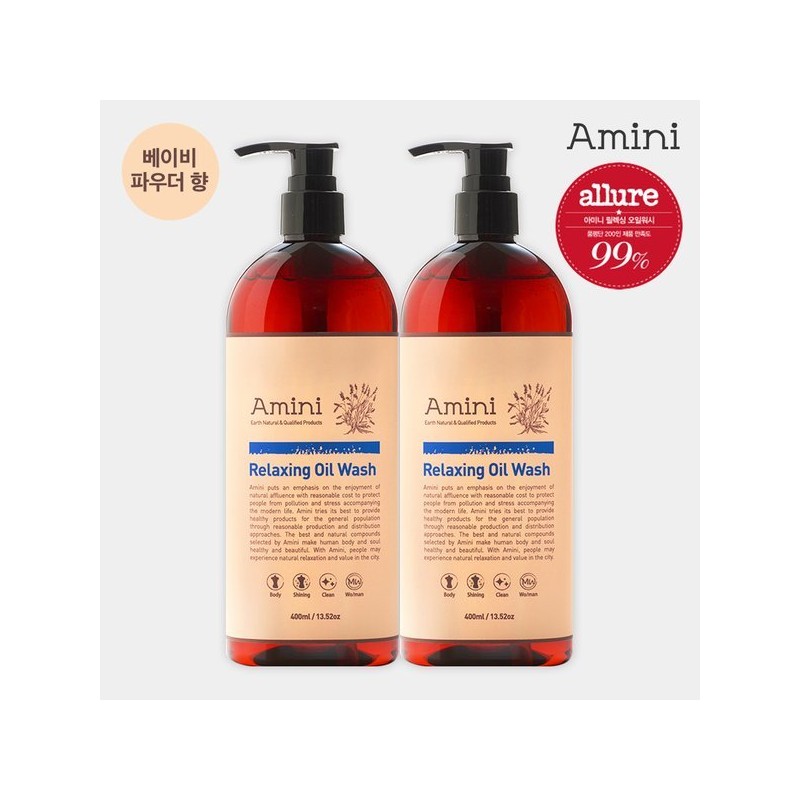 Amini Oil Body Wash Series 400ml 1+1 Vinotera Oil Wash