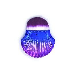 CARA - Juego de brochas de maquillaje con forma de flor de rosa con un pincel de sirena para mujer, púrpura