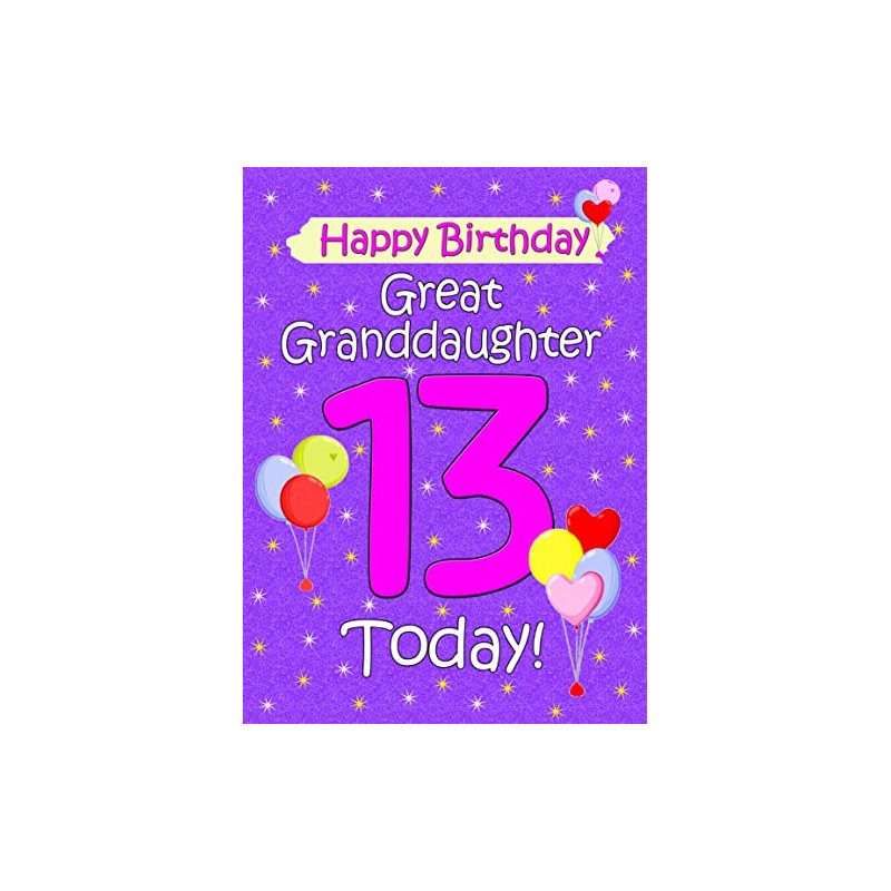 Great Granddaughter 13th Birthday Card (Lilac)