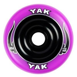 YAK SCAT FULL Metal Core Scooter Wheel, 110mm x 88a  PURPLE/BLACK