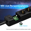 realmade RealMade 4 Fach Steckdosenleiste 1berspannungsschutz 1060J, 3M Flachstecker Mehrfachsteckdose,