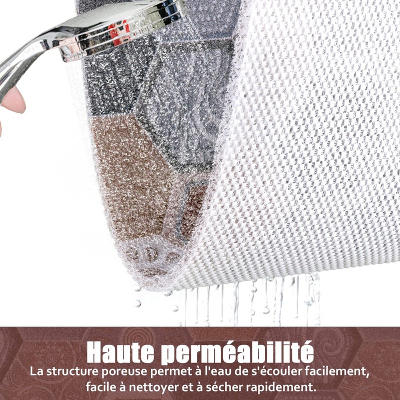 Shower Mat Non-Slip 60x60cm Safety Bath Mat Comfort Soft with