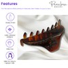 Parcelona French Boss Thin and Narrow Medium Tortoise Shell Covered