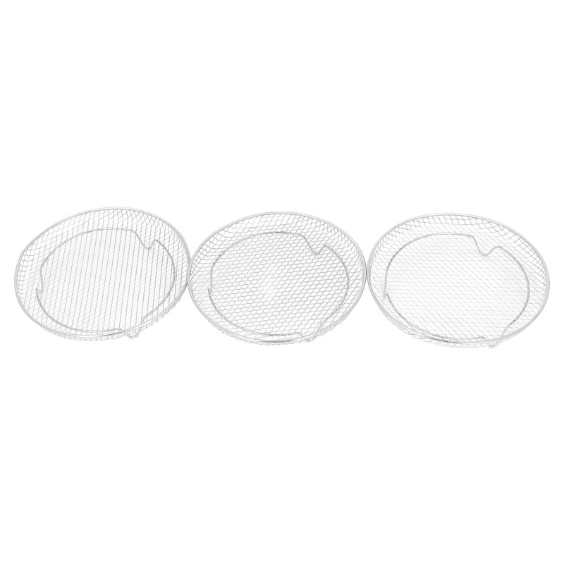 3PCS Fryer Rack Set Stainless Steel Round Stackable Multi Layer