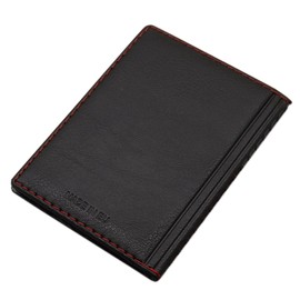 Elegant ID Card Holder / ID Card Holder with Contrast Stitching 12 Compartments MJ-Design Germany Made in EU Designs, Design 4 / Black, Standard size, ID pocket