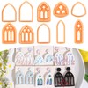 Puocaon Gothic Window Polymer Clay Cutters - 10 Pcs Gothic