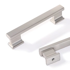 Cotykiley 6 Pack 3.75 Inch(96mm) Brushed Satin Nickel Cabinet Handles Kitchen Cabinet Pulls Cabinet Door Handles Kitchen Cabinet Hardware Cupboard Drawer Pulls Dresser Handles